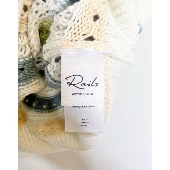 NWT! Rails Mabel Crochet Stripe Sweater Vest, Size Large - Picture 5 of 6